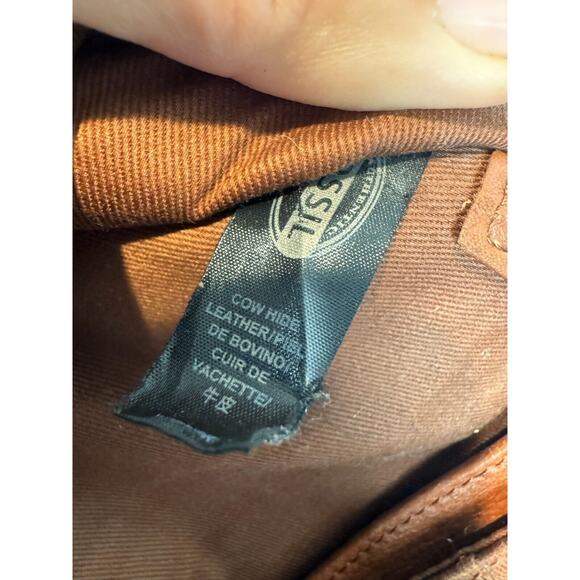 Fossil Derrick Executive Wallet Brown Cow Hide Leather Bifold - Picture 11 of 12